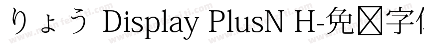 りょう Display PlusN H字体转换